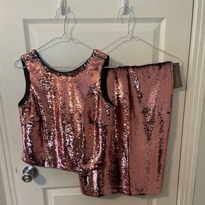 Eva mendes New York and company sequins top and skirt with tags, never worn